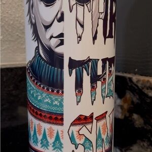 Horror Themed Tumbler with Sweater Design